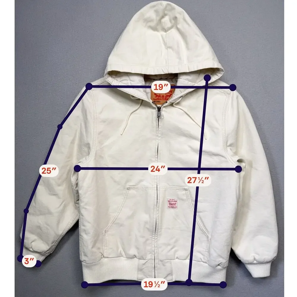Levi's Men's Workwear Potrero Jacket, Chalky White Small $128